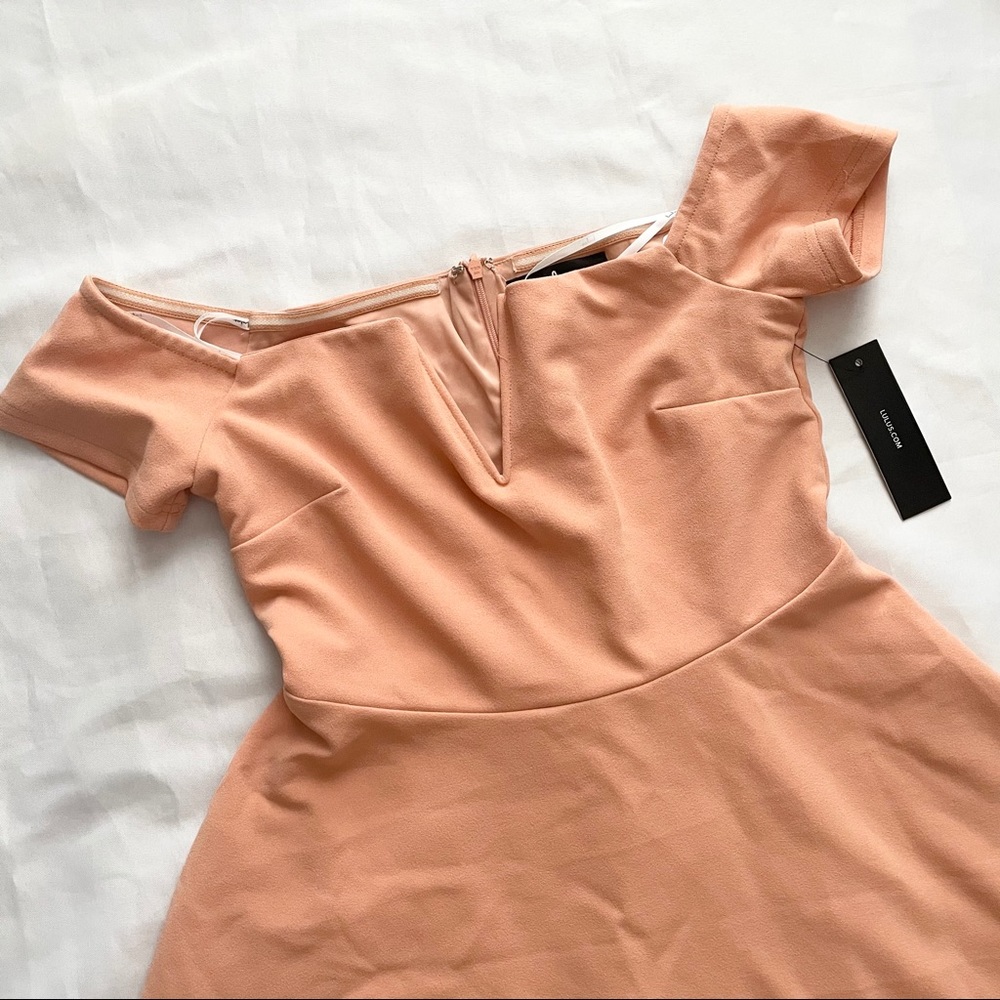 Lulus Play the Party Off-the-Shoulder Skater Dress - Picture 4 of 5